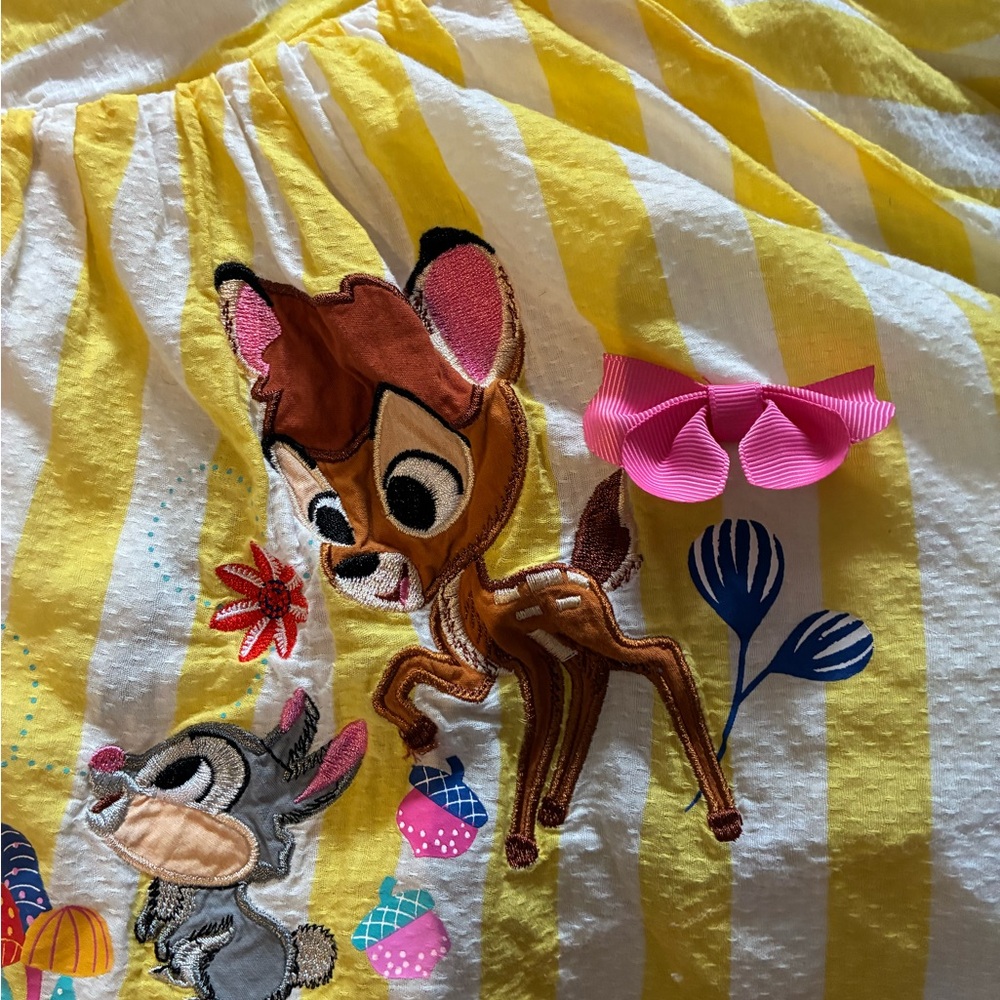 Disney Kids Striped Striped Bambi/Thumper Dress - 2T